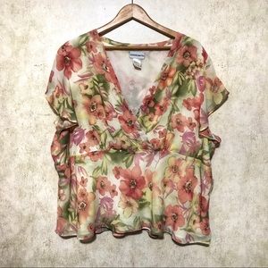 Jaqueline Smith | Floral Top | Size 3XL